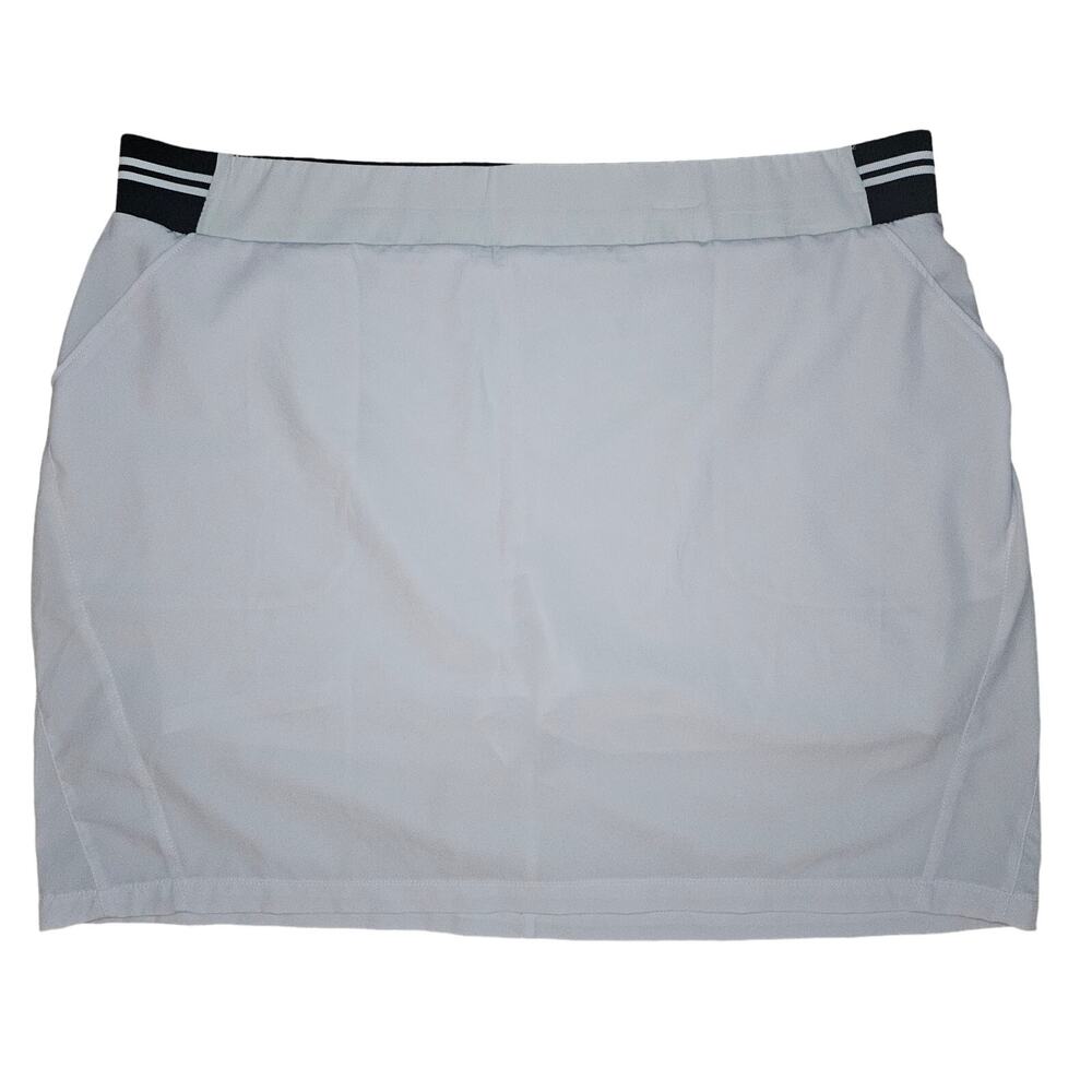 Tee Time Authentic Women's Golf Active Wear Skort Skirt White Black Size XL EUC